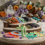 Natural Crystal Stone Bracelet (8mm Round Beads)